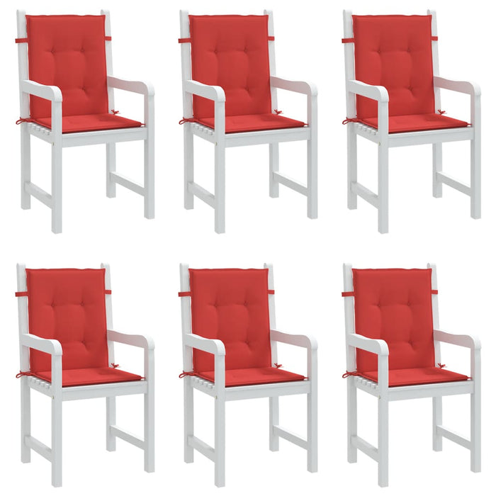 Perne cu spătar mic, 6 buc., roșu, 100x50x3 cm, textil oxford - WALTI WALTI