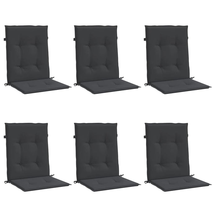 Perne cu spătar mic, 6 buc., negru, 100x50x3 cm, textil oxford - WALTI WALTI