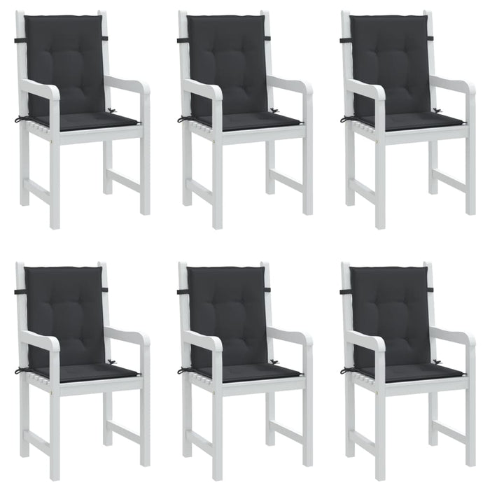 Perne cu spătar mic, 6 buc., negru, 100x50x3 cm, textil oxford - WALTI WALTI
