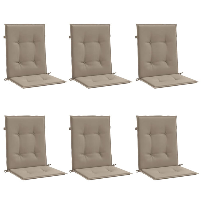 Perne cu spătar mic, 6 buc. gri taupe 100x50x3 cm textil oxford - WALTI WALTI