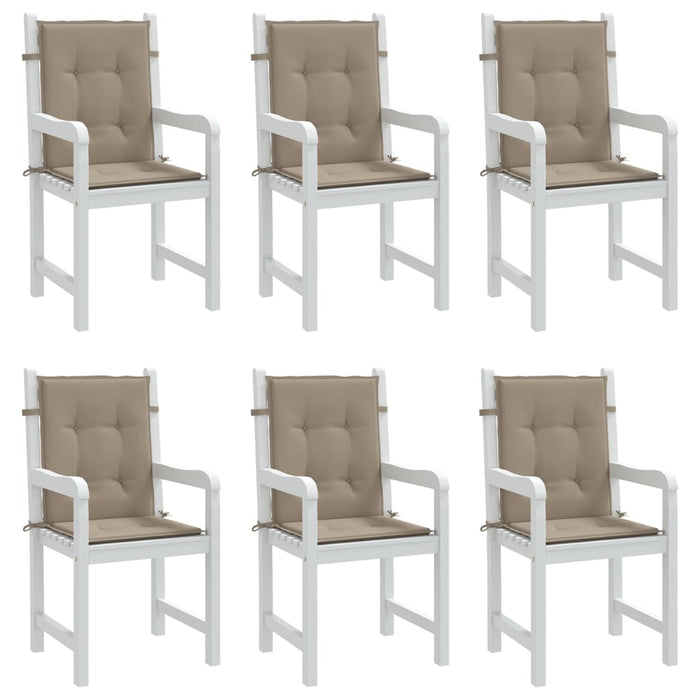 Perne cu spătar mic, 6 buc. gri taupe 100x50x3 cm textil oxford - WALTI WALTI