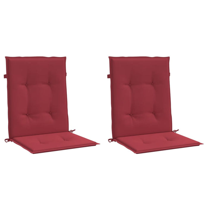 Perne cu spătar mic, 2 buc. roșu vin 100x50x3 cm textil oxford WALTI