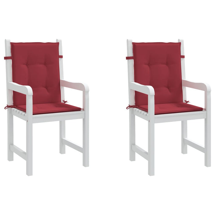 Perne cu spătar mic, 2 buc. roșu vin 100x50x3 cm textil oxford WALTI