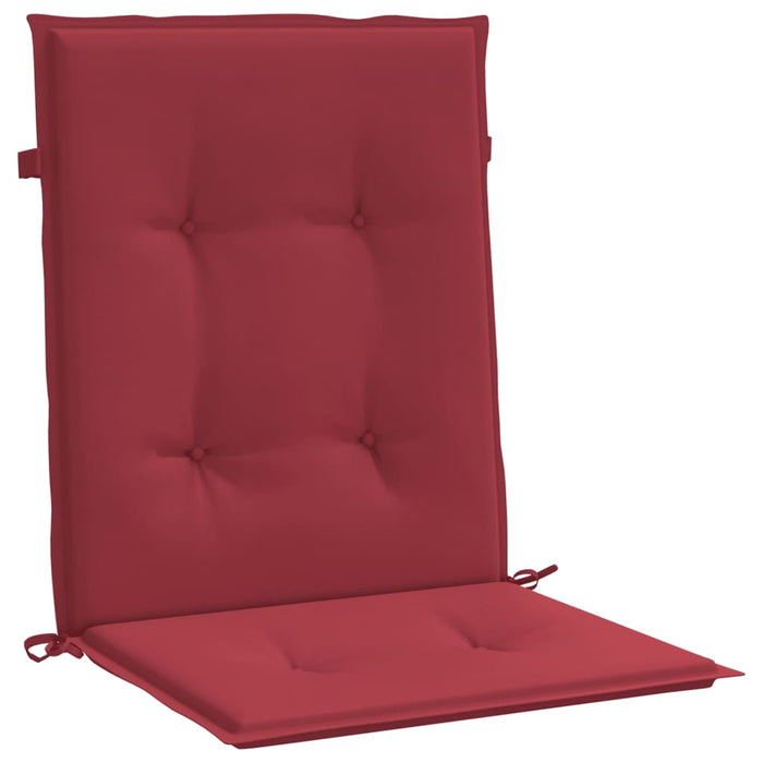 Perne cu spătar mic, 2 buc. roșu vin 100x50x3 cm textil oxford WALTI