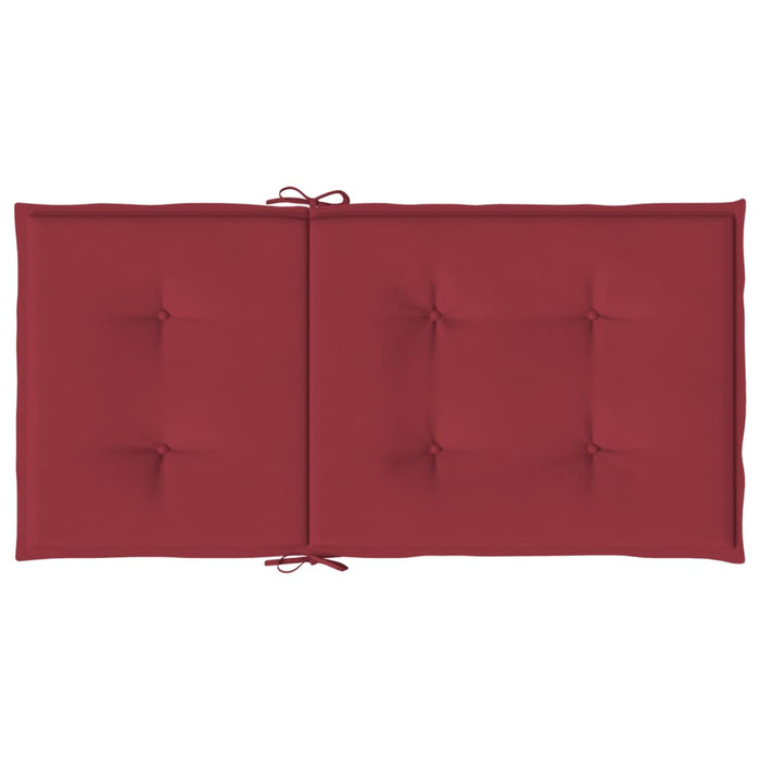 Perne cu spătar mic, 2 buc. roșu vin 100x50x3 cm textil oxford WALTI