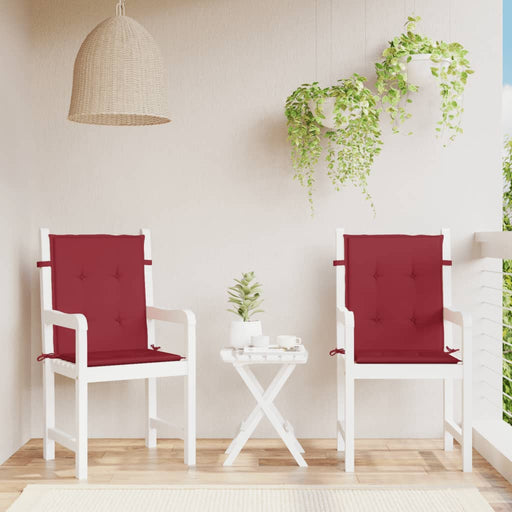 Perne cu spătar mic, 2 buc. roșu vin 100x50x3 cm textil oxford - WALTI WALTI