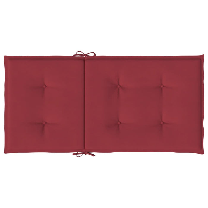Perne cu spătar mic, 4 buc. roșu vin 100x50x3 cm textil oxford WALTI