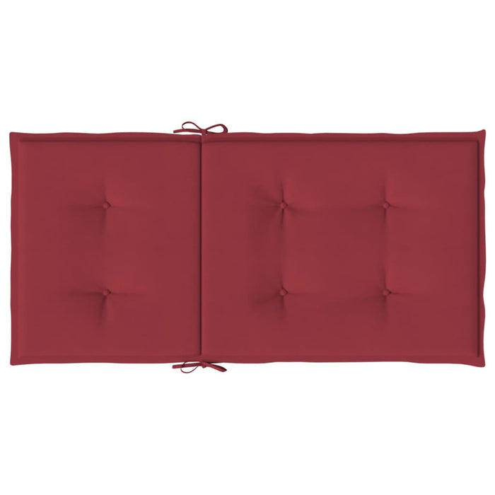 Perne cu spătar mic, 6 buc. roșu vin 100x50x3 cm textil oxford WALTI