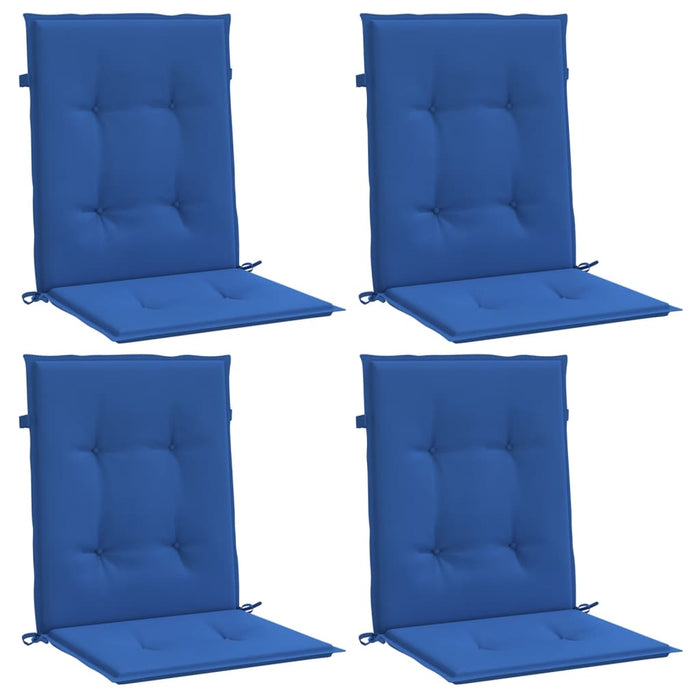 Perne cu spătar mic, 4 buc. albastru 100x50x3 cm textil oxford WALTI