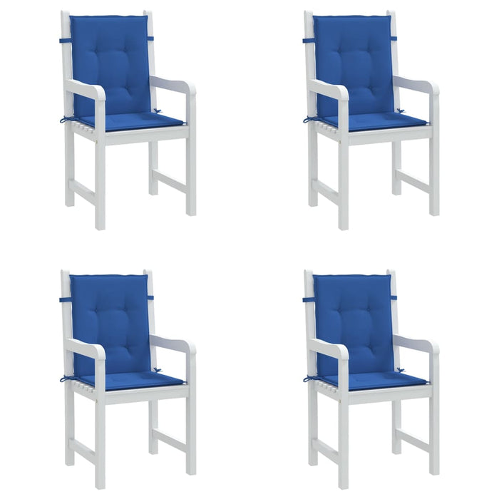 Perne cu spătar mic, 4 buc. albastru 100x50x3 cm textil oxford WALTI