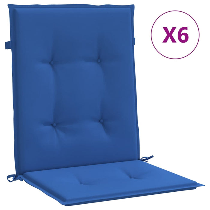 Perne cu spătar mic, 6 buc. albastru 100x50x3 cm textil oxford - WALTI WALTI