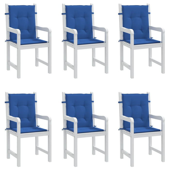Perne cu spătar mic, 6 buc. albastru 100x50x3 cm textil oxford - WALTI WALTI