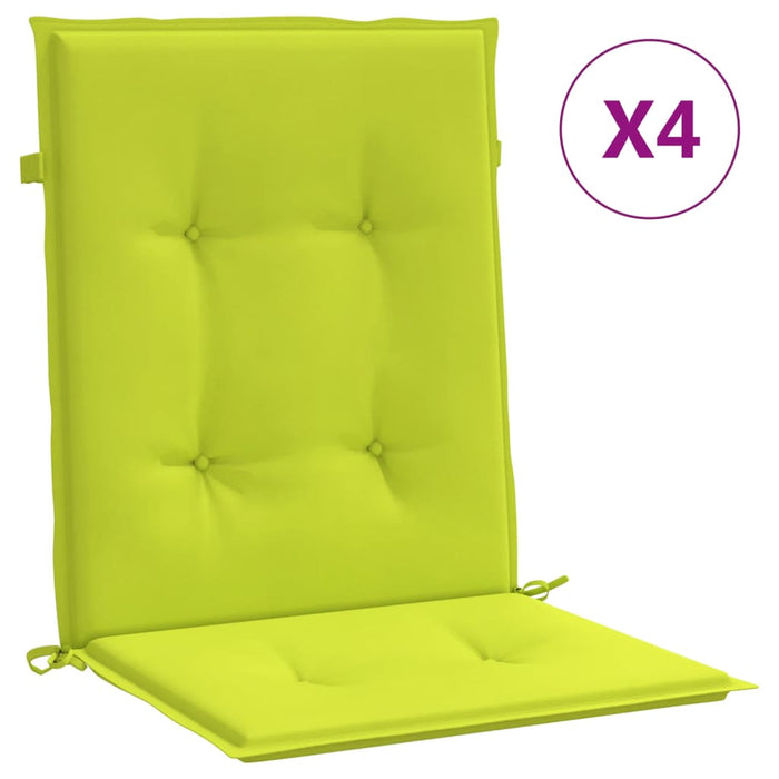 Perne cu spătar mic, 4 buc., verde, 100x50x3 cm, textil oxford - WALTI WALTI
