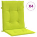 Perne cu spătar mic, 4 buc., verde, 100x50x3 cm, textil oxford - WALTI WALTI
