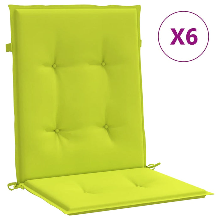 Perne cu spătar mic, 6 buc., verde, 100x50x3 cm, textil oxford - WALTI WALTI