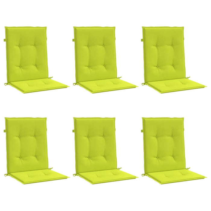 Perne cu spătar mic, 6 buc., verde, 100x50x3 cm, textil oxford - WALTI WALTI