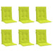 Perne cu spătar mic, 6 buc., verde, 100x50x3 cm, textil oxford - WALTI WALTI