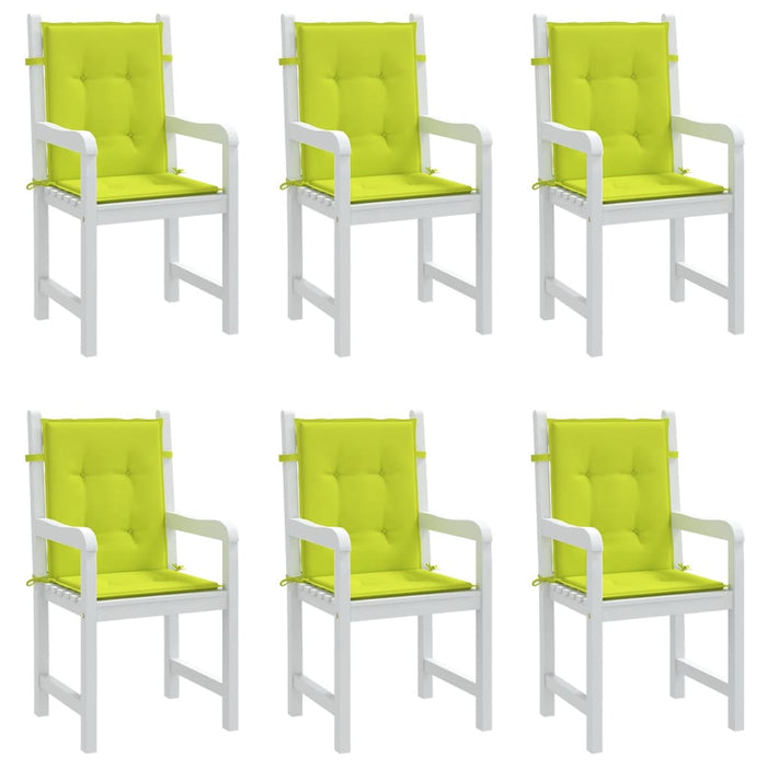 Perne cu spătar mic, 6 buc., verde, 100x50x3 cm, textil oxford - WALTI WALTI