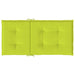 Perne cu spătar mic, 6 buc., verde, 100x50x3 cm, textil oxford - WALTI WALTI