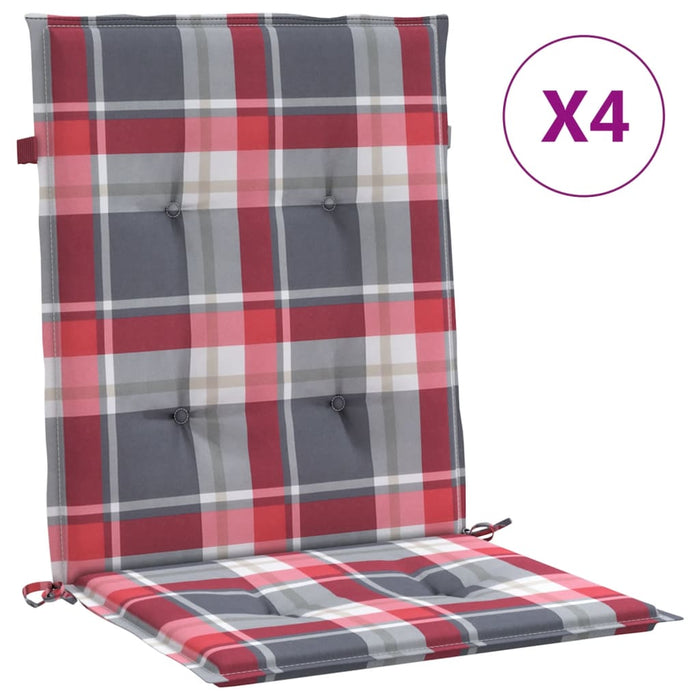 Perne spătar mic roșu carouri 4 buc. 100x50x3 cm textil oxford WALTI