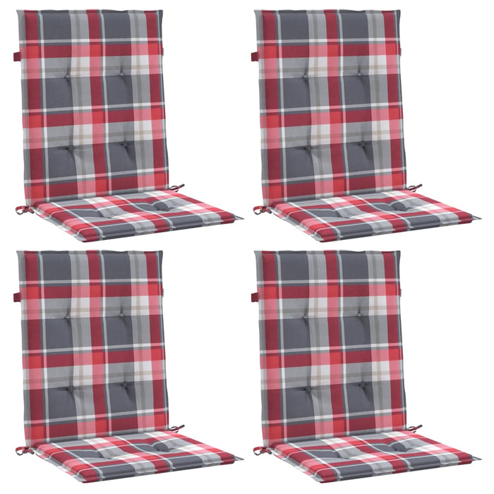 Perne spătar mic roșu carouri 4 buc. 100x50x3 cm textil oxford WALTI