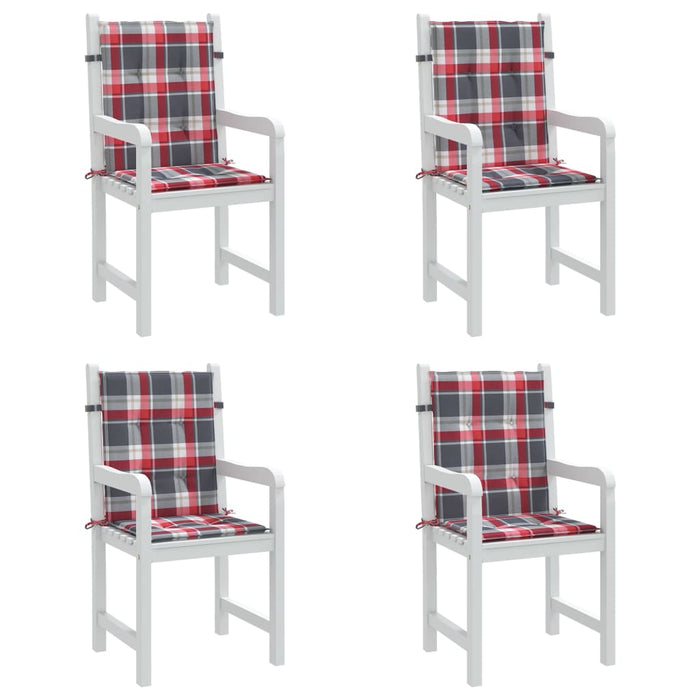 Perne spătar mic roșu carouri 4 buc. 100x50x3 cm textil oxford WALTI