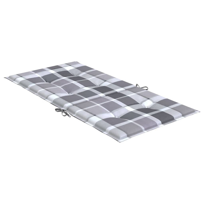 Perne cu spătar, gri carouri, 4 buc., 100x50x3cm, textil Oxford - WALTI WALTI