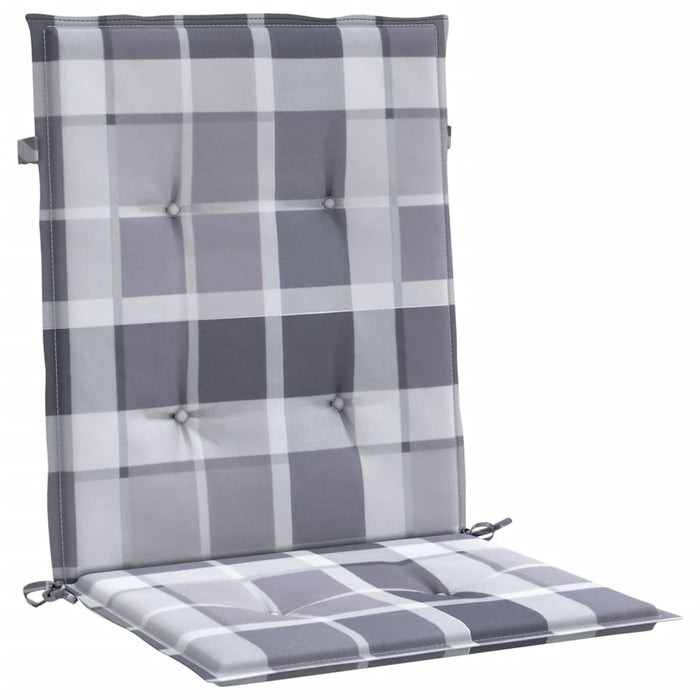 Perne cu spătar, gri carouri, 6 buc., 100x50x3cm, textil Oxford WALTI