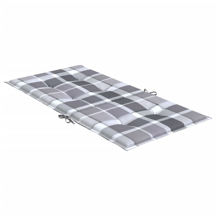 Perne cu spătar, gri carouri, 6 buc., 100x50x3cm, textil Oxford WALTI