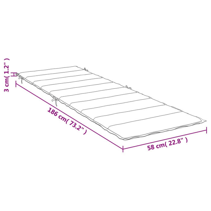 Pernă de șezlong, antracit, 180x58x3 cm, textil oxford - WALTI WALTI