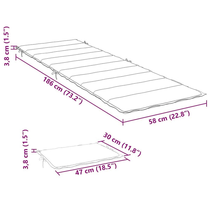 Pernă de șezlong, crem, 186x58x3 cm, textil oxford - WALTI WALTI