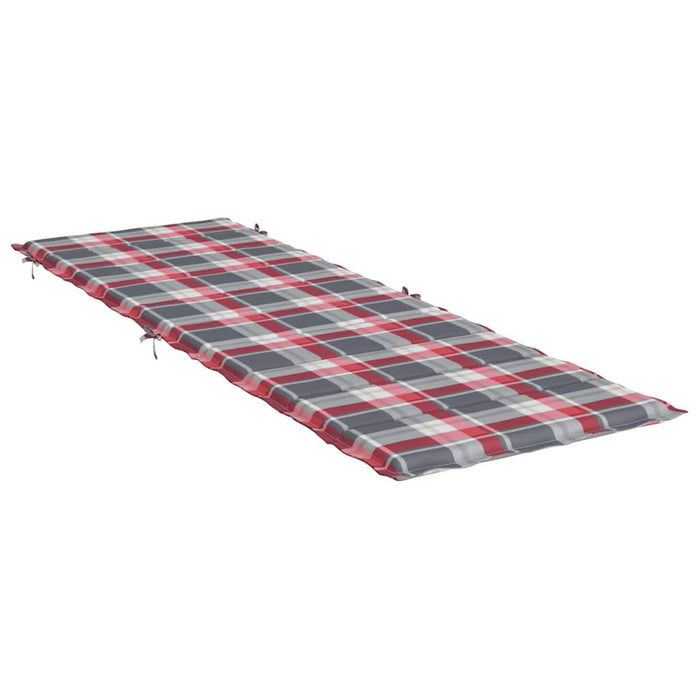 Pernă de șezlong, roșu carouri, 186x58x3 cm, textil oxford - WALTI WALTI