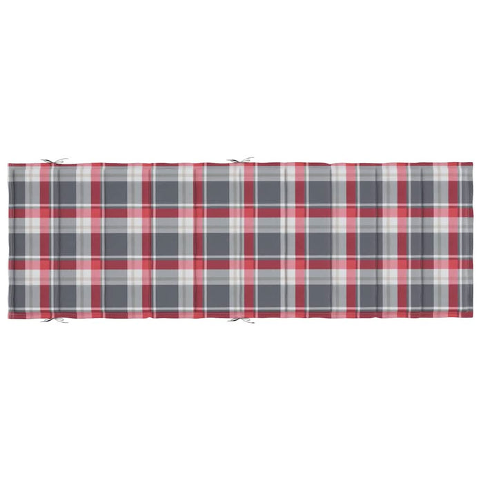 Pernă de șezlong, roșu carouri, 186x58x3 cm, textil oxford - WALTI WALTI