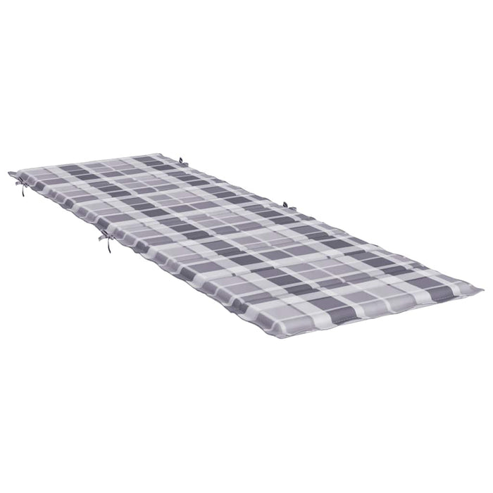 Pernă de șezlong, gri carouri, 186x58x3 cm, textil oxford - WALTI WALTI