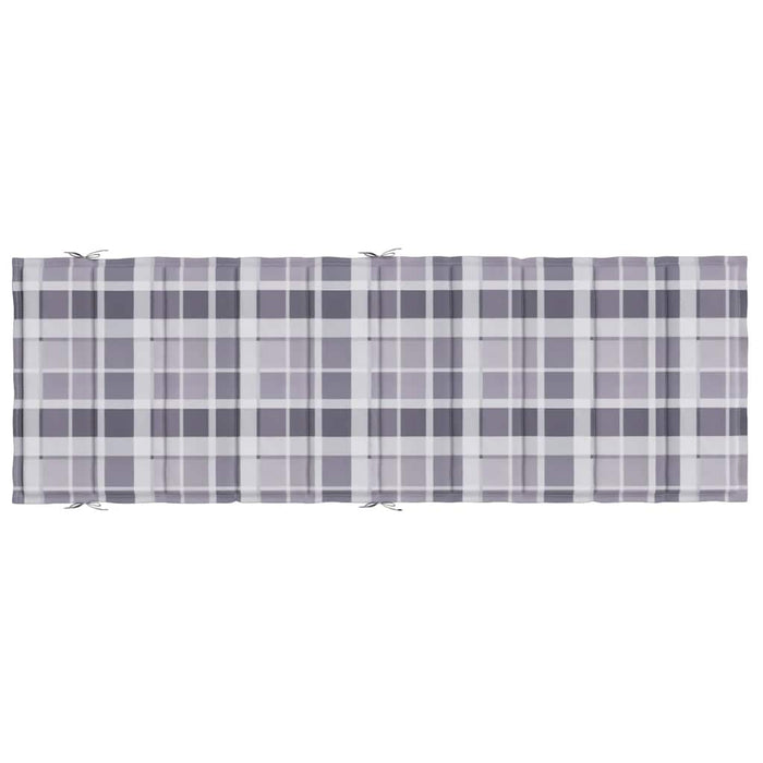 Pernă de șezlong, gri carouri, 186x58x3 cm, textil oxford - WALTI WALTI