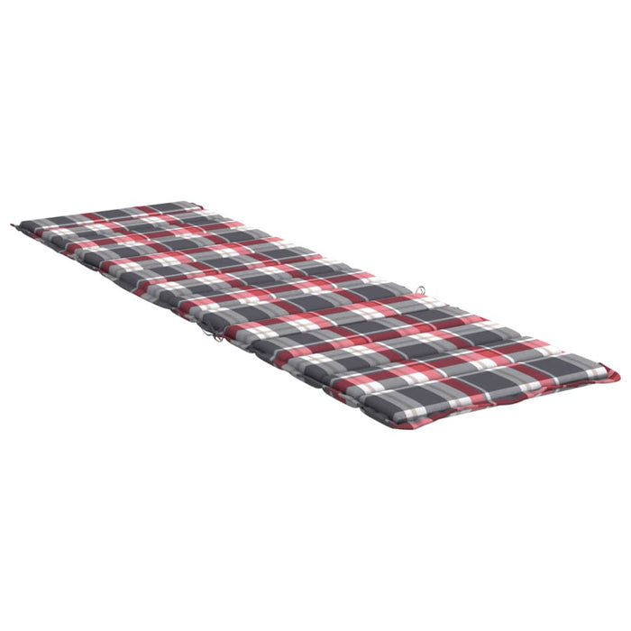 Pernă de șezlong, roșu carouri, 200x50x3 cm, textil oxford - WALTI WALTI