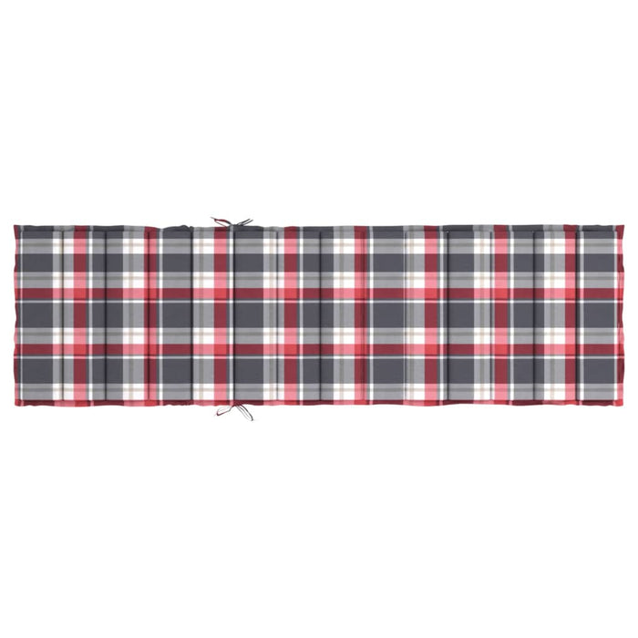 Pernă de șezlong, roșu carouri, 200x50x3 cm, textil oxford - WALTI WALTI