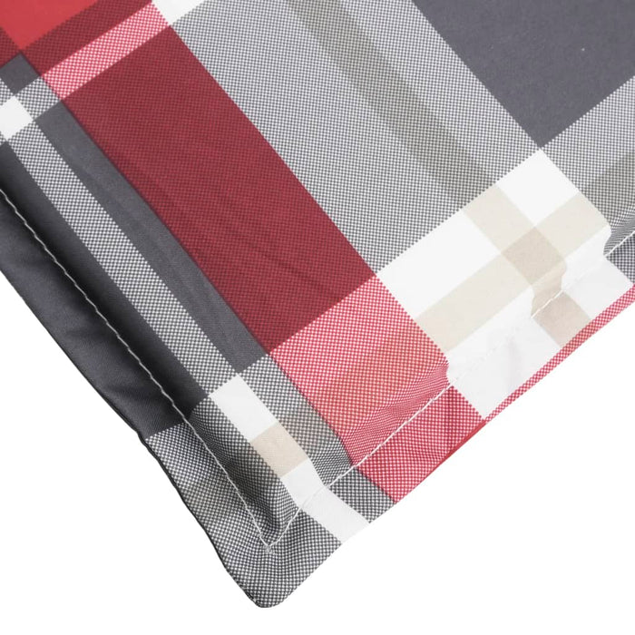 Pernă de șezlong, roșu carouri, 200x50x3 cm, textil oxford - WALTI WALTI