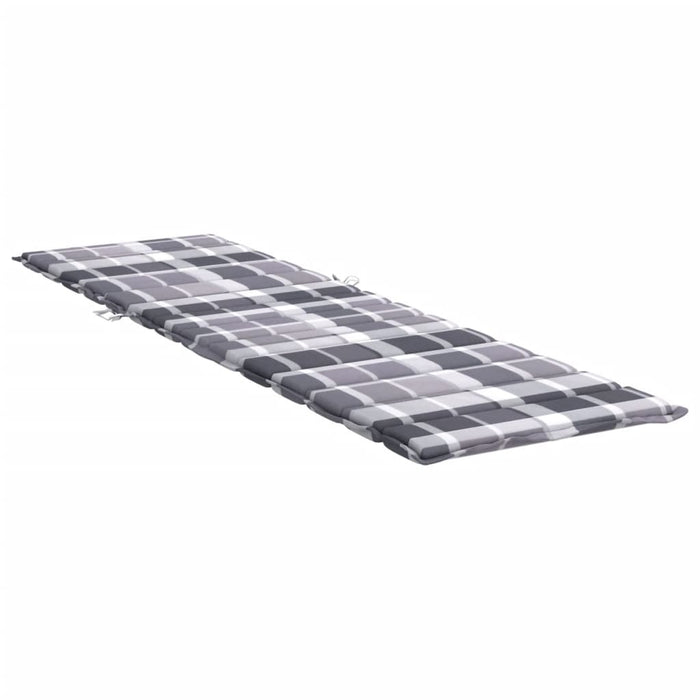 Pernă de șezlong, gri carouri, 200x50x3 cm, textil Oxford - WALTI WALTI