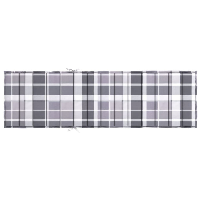 Pernă de șezlong, gri carouri, 200x50x3 cm, textil Oxford - WALTI WALTI