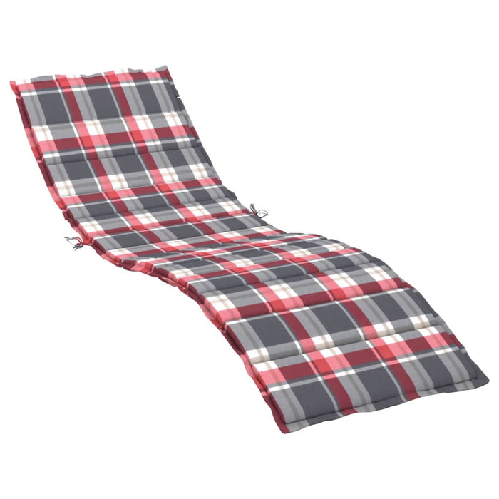 Pernă de șezlong, roșu carouri, 200x60x3 cm, textil oxford - WALTI WALTI