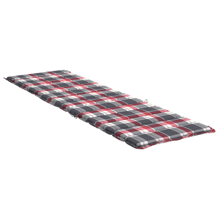 Pernă de șezlong, roșu carouri, 200x60x3 cm, textil oxford - WALTI WALTI
