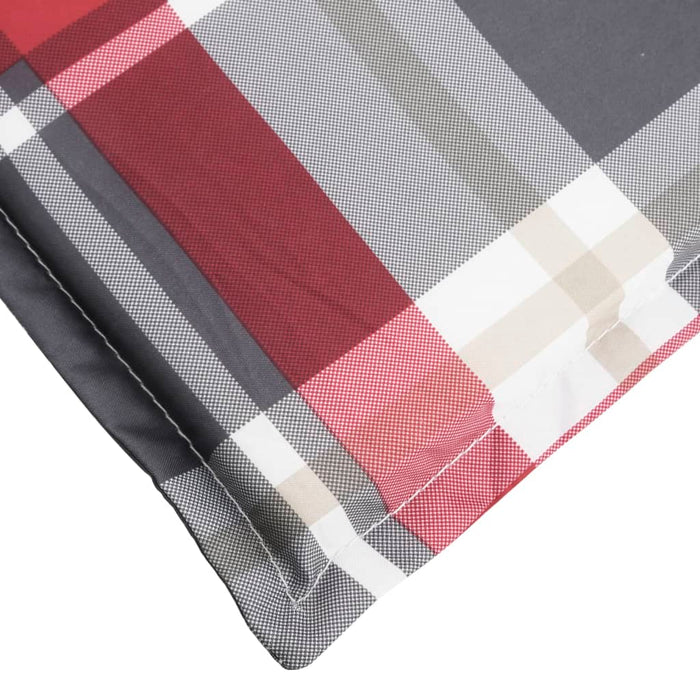 Pernă de șezlong, roșu carouri, 200x60x3 cm, textil oxford - WALTI WALTI