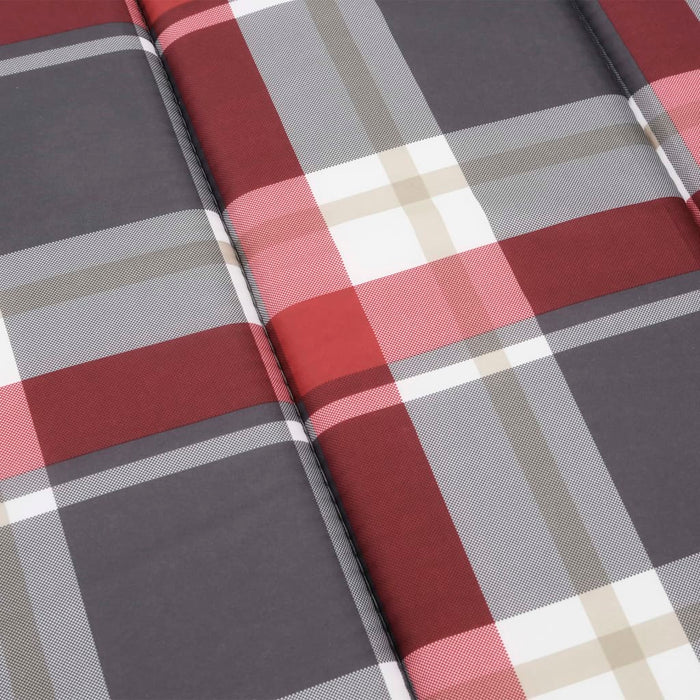 Pernă de șezlong, roșu carouri, 200x60x3 cm, textil oxford - WALTI WALTI