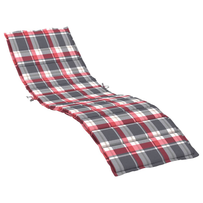 Pernă de șezlong, roșu carouri, 200x70x3 cm, textil oxford - WALTI WALTI
