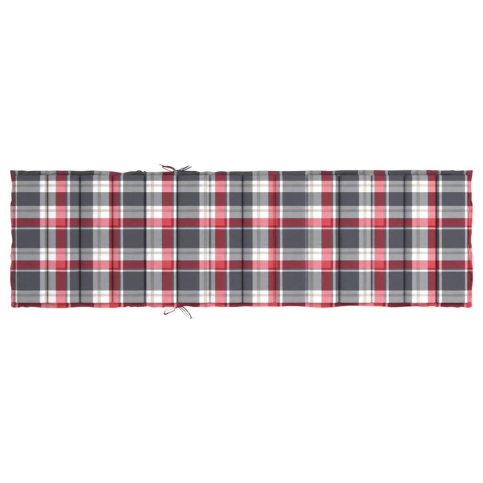 Pernă de șezlong, roșu carouri, 200x70x3 cm, textil oxford - WALTI WALTI