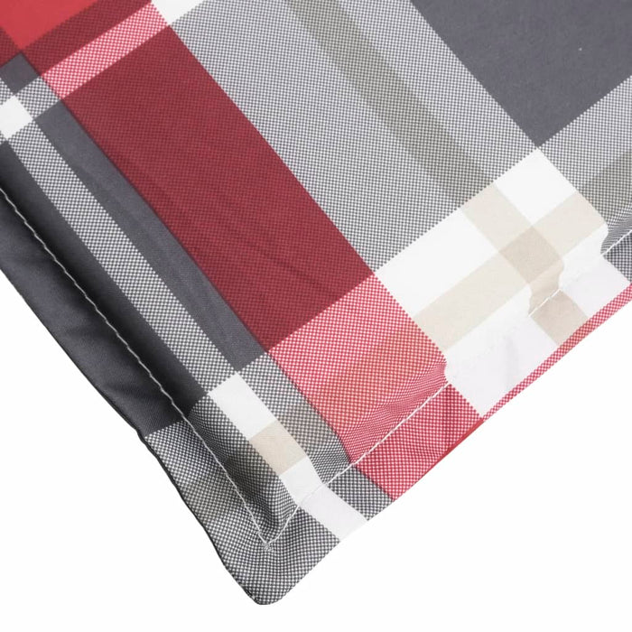 Pernă de șezlong, roșu carouri, 200x70x3 cm, textil oxford - WALTI WALTI