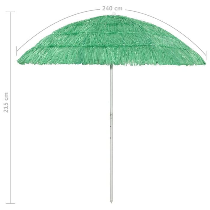 Umbrelă de plajă Hawaii, verde, 240 cm - WALTI WALTI