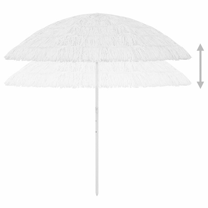 Umbrelă de soare de plajă Hawaii, alb, 300 cm - WALTI WALTI
