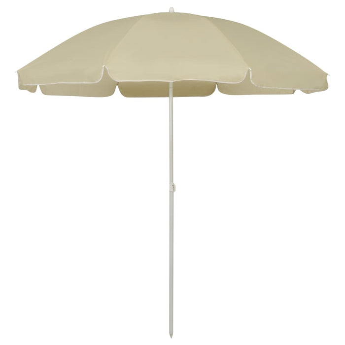Umbrelă de soare de plajă, galben nisipiu, 240 cm - WALTI WALTI
